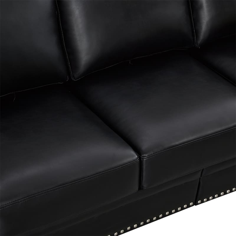 Living Room Sofa with Storage Sofa 2+3 Sectional Faux Leather