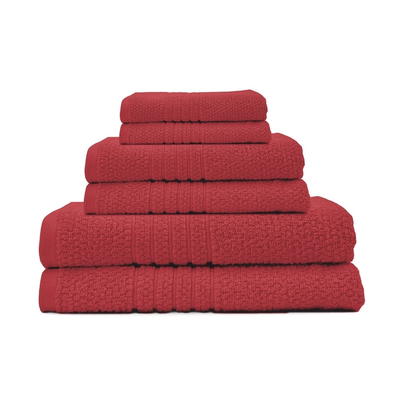 Softee 6-Piece 100% Cotton Bath - Red