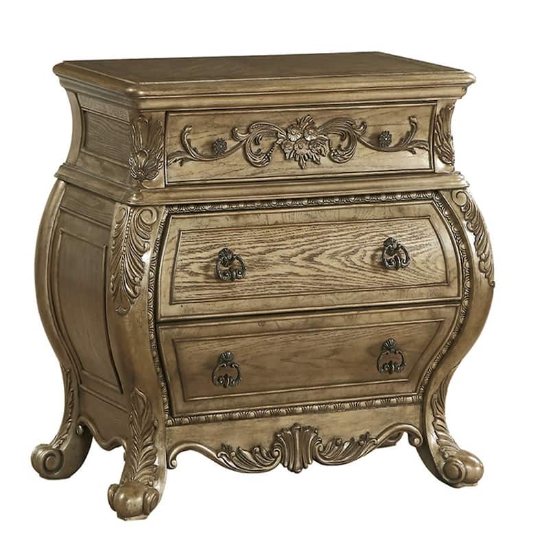 Liam Vintage Gold Oak 3-drawer Nightstand