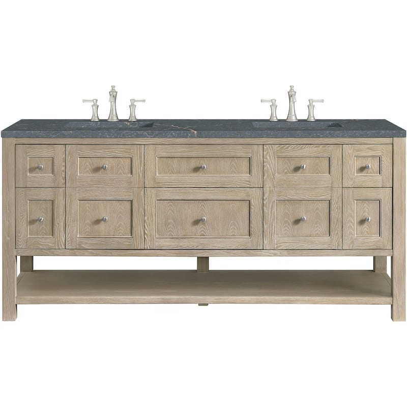 James Martin Vanities 330-V72-FPBL Breckenridge 72" Free Standing - Whitewashed Oak