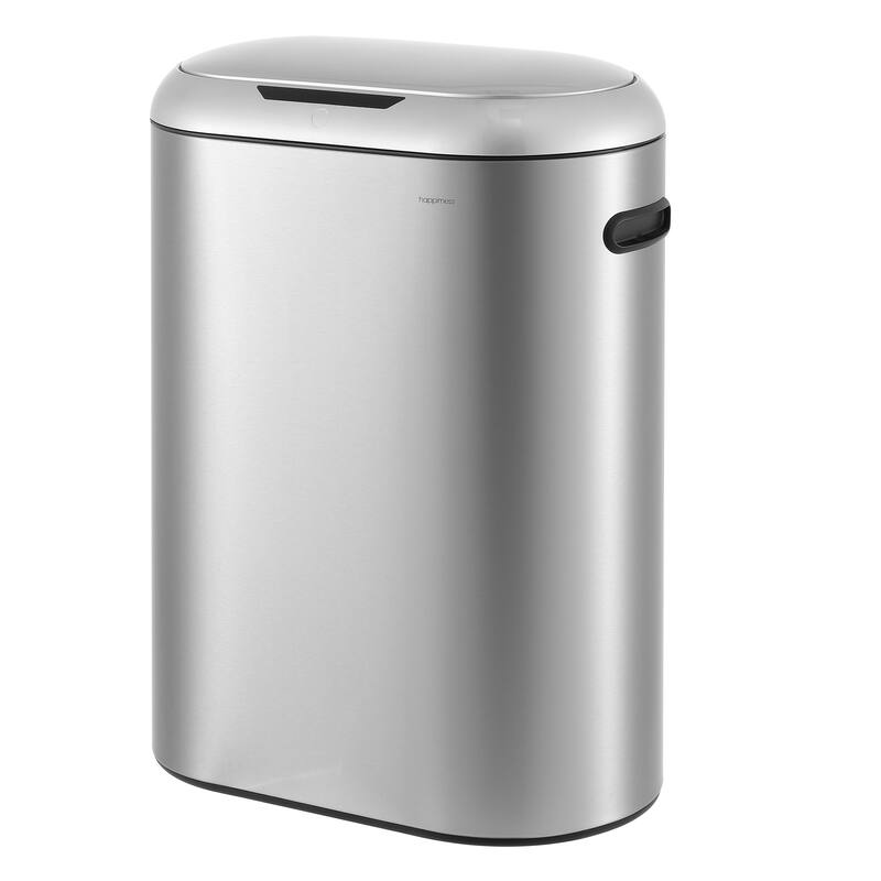 happimess Robo Kitchen 13.2-Gallon Slim Oval Motion Sensor Touchless Trash Can with Touch Mode