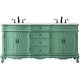 preview thumbnail 1 of 9, Elegant Lighting VF10172D-VW Danville 72" Free Standing Double Basin Vintage Mint - Painted