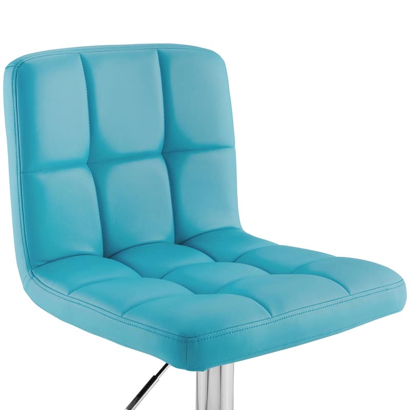 Roxie Faux Leather Adjustable Height Bar Stool