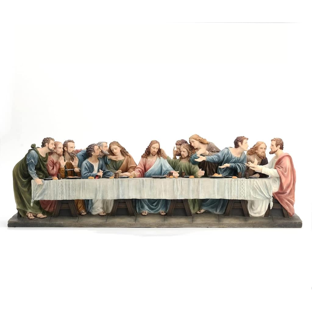 Veronese Design 28.7 L "The Last Supper" (Leonardo Da Vinci) (Large) (Light Color) Resin Multicolor