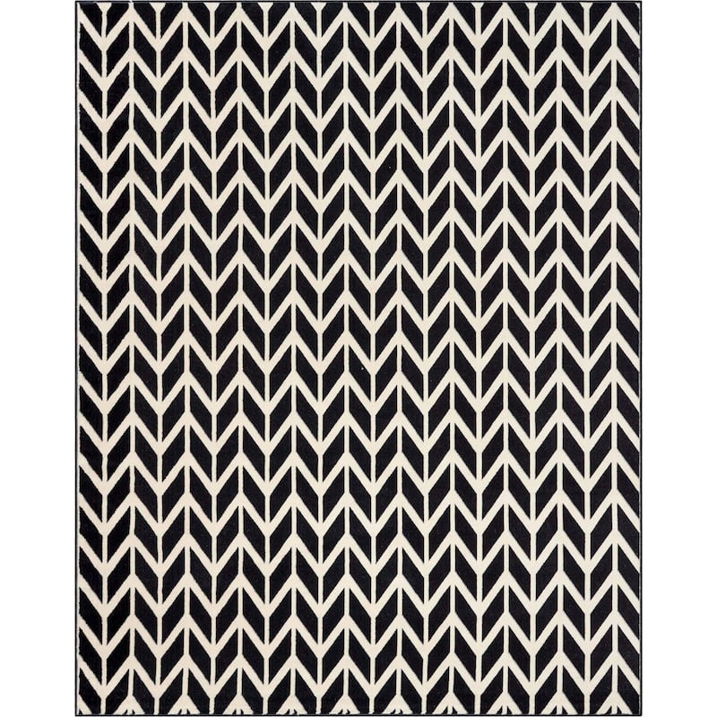 Well Woven Miami Bourban Chevron Geometric Area Rug