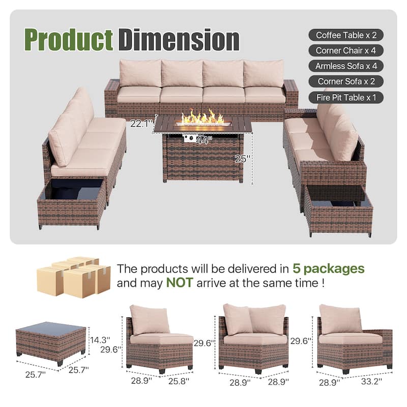 Patio Furniture Set , Outdoor Sectional Sofa Set
