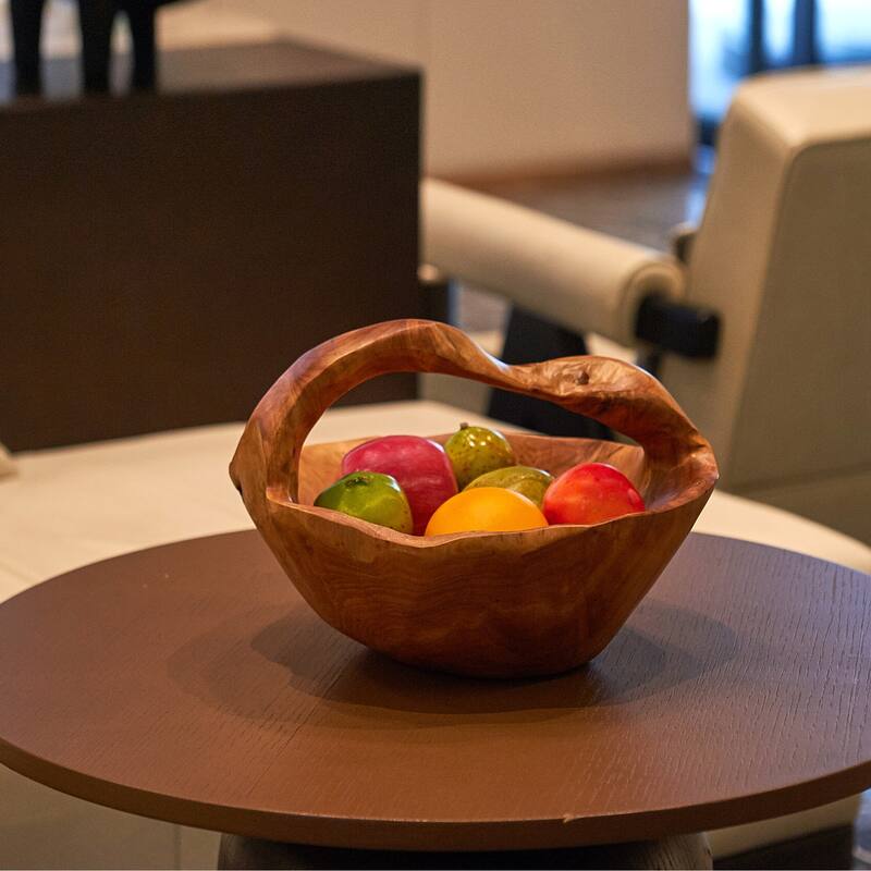 Greenage Cedar Basket with Handle,Perfect for Fruit Display