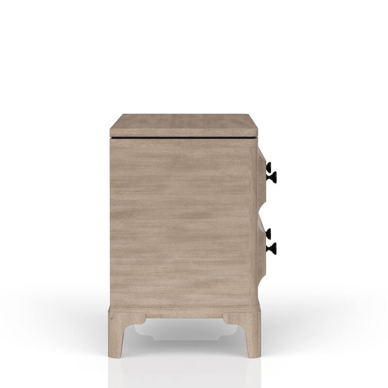 2 Drawer Nightstand With Sand Finish