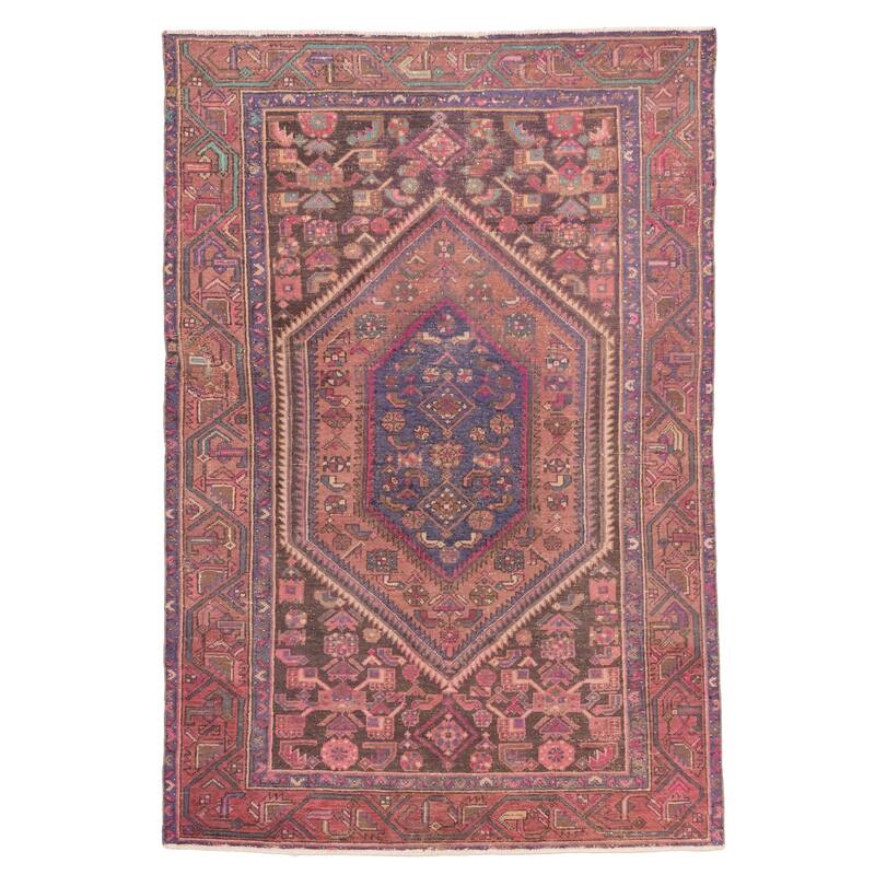 ECARPETGALLERY Hand-knotted Antalya Vintage Copper Wool Rug - 4'5 x 6'5