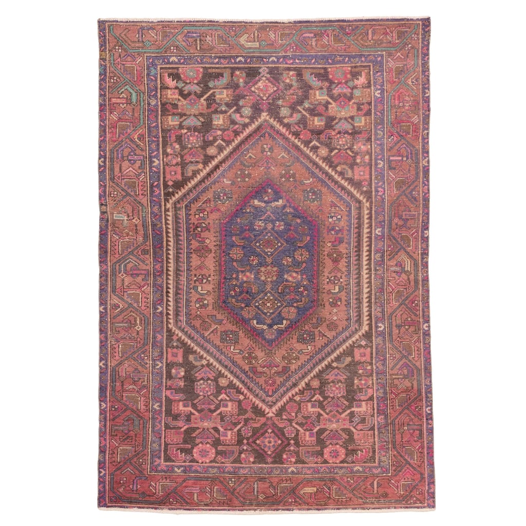 ECARPETGALLERY Hand-knotted Antalya Vintage Copper Wool Rug - 4'5 x 6'5