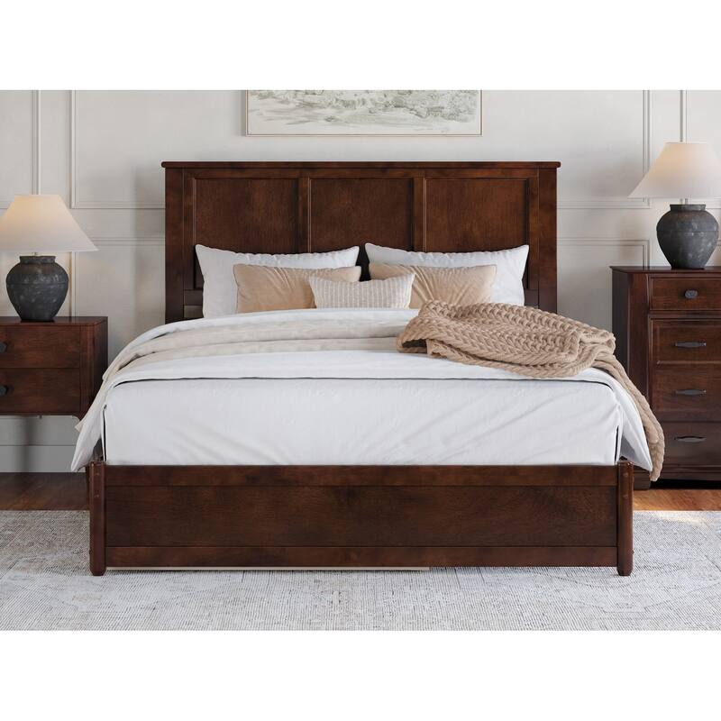 Felicity Platform Bed with Panel Footboard and Twin XL Trundle