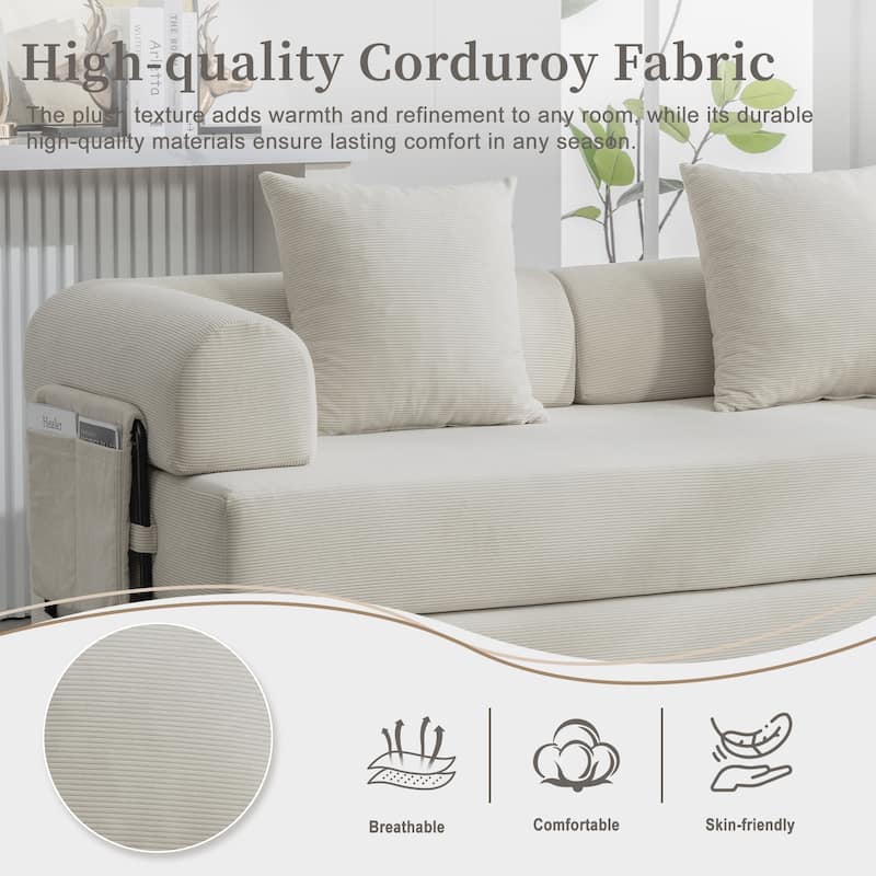 Foldable and compressible sofa, featuring a sturdy metal frame, It allows you to freely create a personalized leisure area