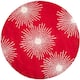 SAFAVIEH Handmade Soho Miyase Modern Burst New Zealand Wool Rug - 6' x 6' Round - Red/Ivory