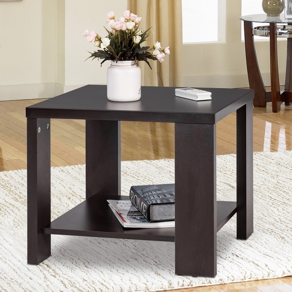 Shop Gymax Square Coffee Tea Sofa Side End Table Living ...