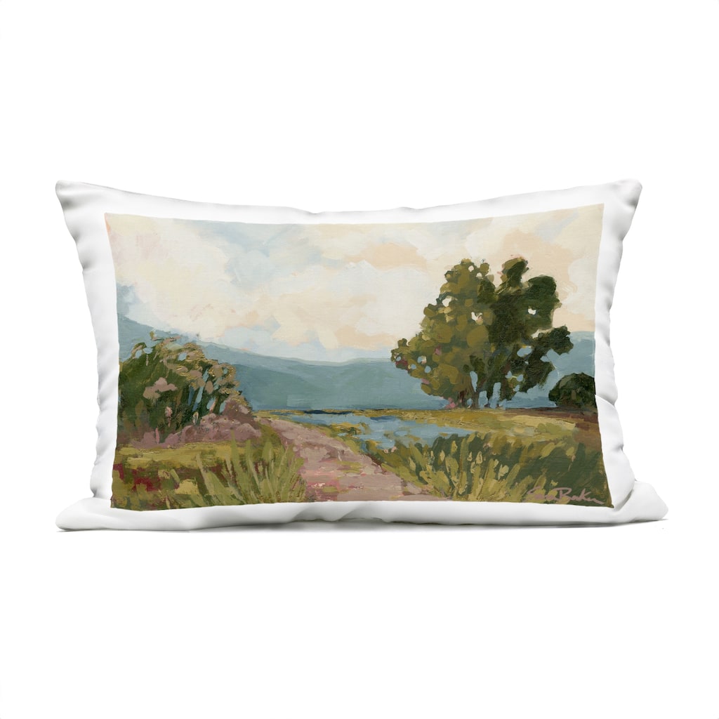 Stupell Path to Distant Countryside Printed Outdoor Throw Pillow Design by Sara Baker