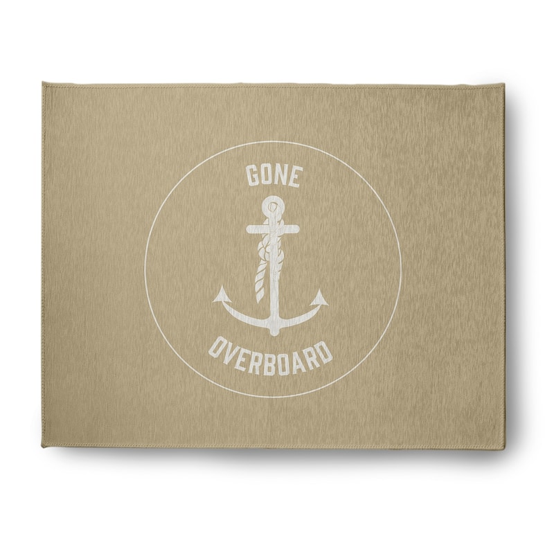 Gone Forever Overboard Nautical Chenille Rug - Taupe - 8' x 10'