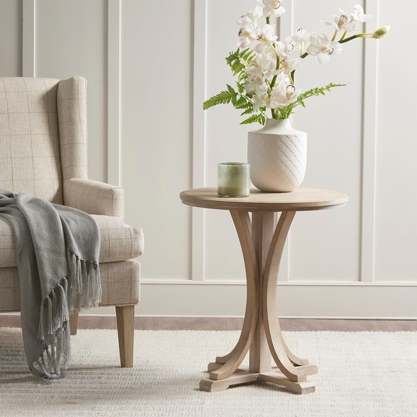 Martha Stewart Reclaimed Wheat Round Accent Table - Bed Bath & Beyond ...