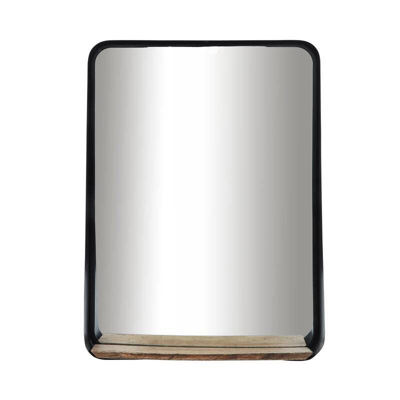Sagebrook Home Modern Metal Bathroom Vanity Wall Mirror - 22" x 4.75" x 30" - Black