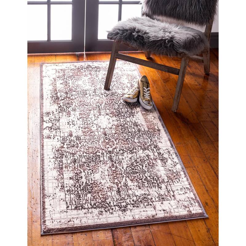 Country & Floral Cadence Collection Area Rug - 2'7"x6' - Violet