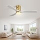 preview thumbnail 15 of 75, Sofucor 42/52 Inch Low Profile Flush Mount Ceiling Fan with Light,Remote Control,Solid wood/ABS Blades,Reversible Quiet DC Motor