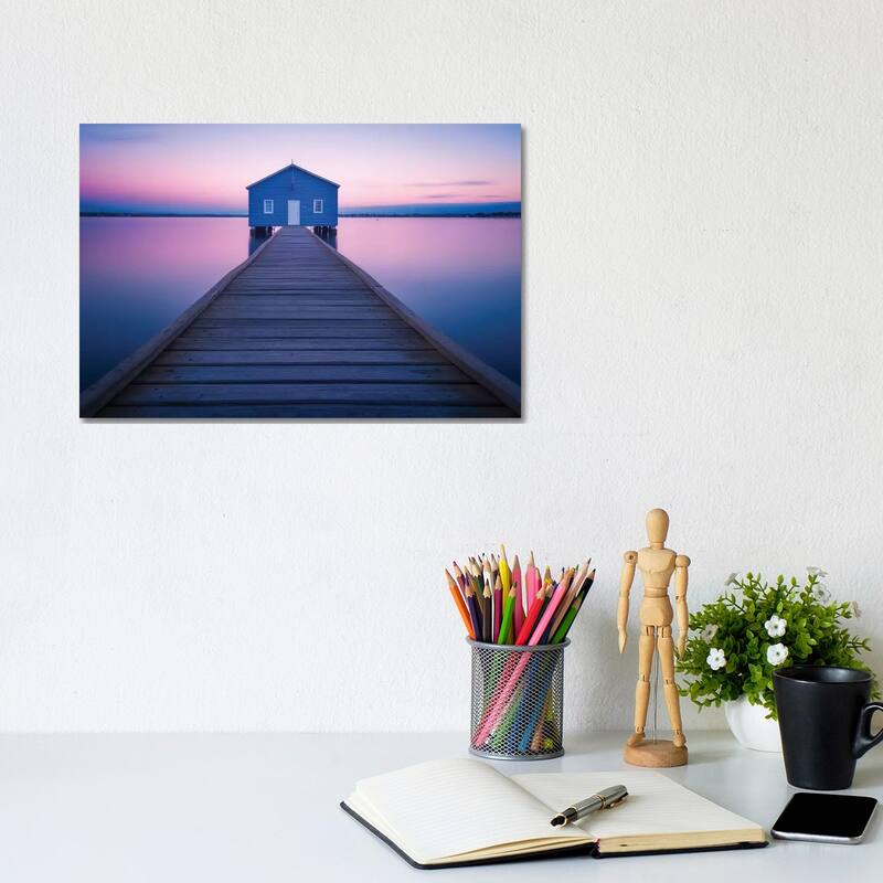 iCanvas "Boathouse" by Richard Vandewalle Canvas Print - 8x12x0.75