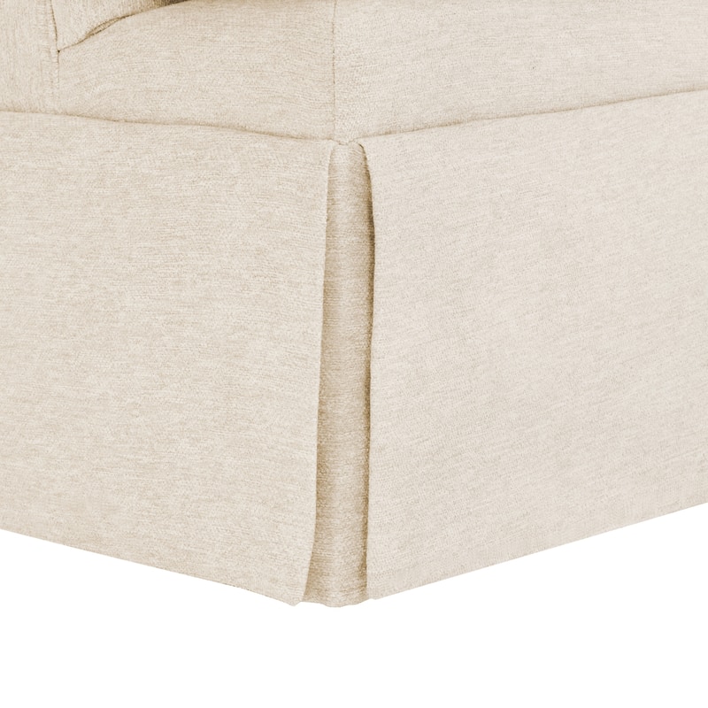 LUE BONA Deep Seat Single Sofa Fabric Swivel Armchair, Single-Seater Living Room Accent Chair