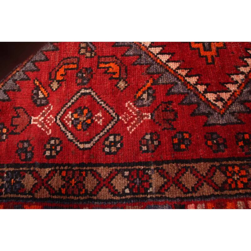 ECARPETGALLERY Hand-knotted Andelz Red Wool Rug - 3'8 x 9'10