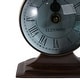 preview thumbnail 19 of 28, Metal Glass Desk Clock with Glass Lens and Roman Numerals Face on Base - 5" x 5" x 7"