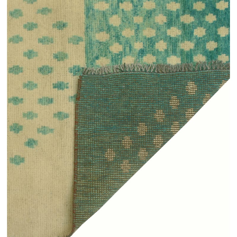 Balochi Ader Beige/Lt. Green Rug - 3'3" x 5'0"