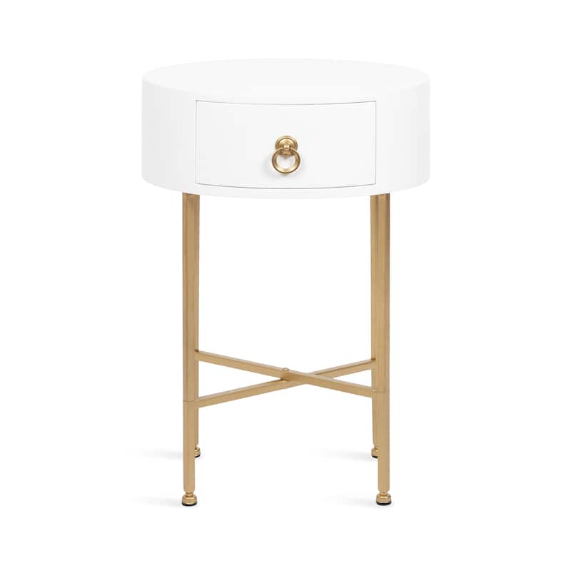 Kate and Laurel Decklyn Glam Oval Side Table