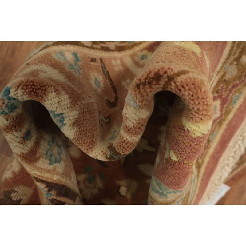 Hand Knotted Oriental 100% Wool Carpet Traditional All-Over Brown Ziegler Area Rug - 3' 10'' X 2' 1''