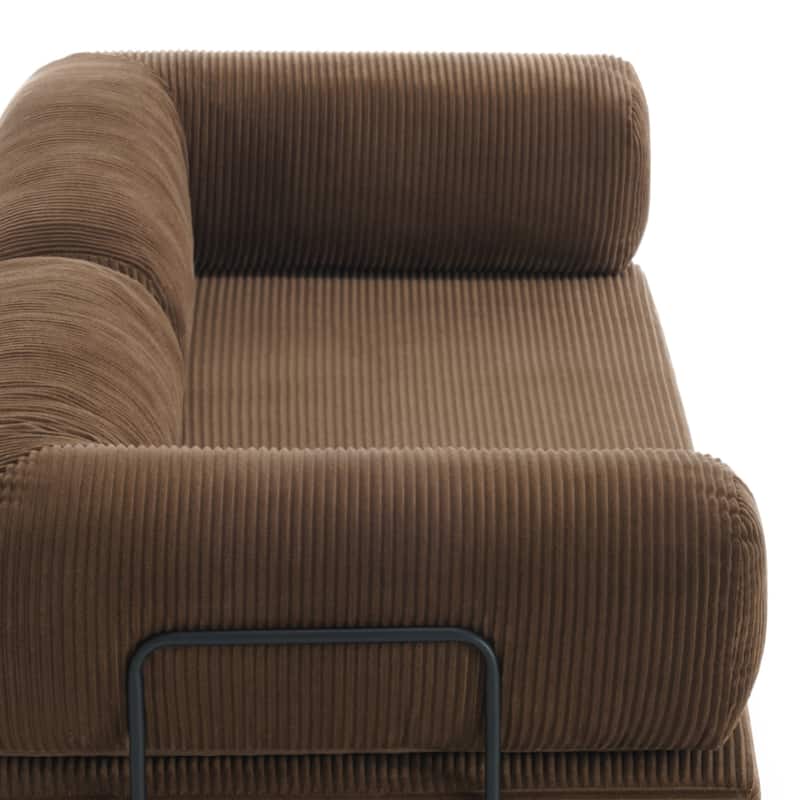 Oversized Corduroy Convertible Floor Sofa Bed Sleeper Couch