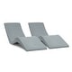 preview thumbnail 20 of 34, Aqua Outdoors In-Pool Chaise Lounge Chairs for 0-9 In. of Water - All Weather Resistant, No Plugs/Tools Needed - (Set of 2) Gray Granite