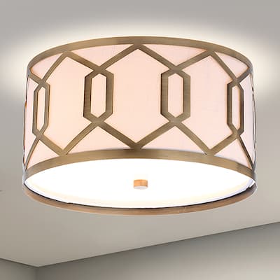 Aria Metal LED Flush Mount, by JONATHAN Y