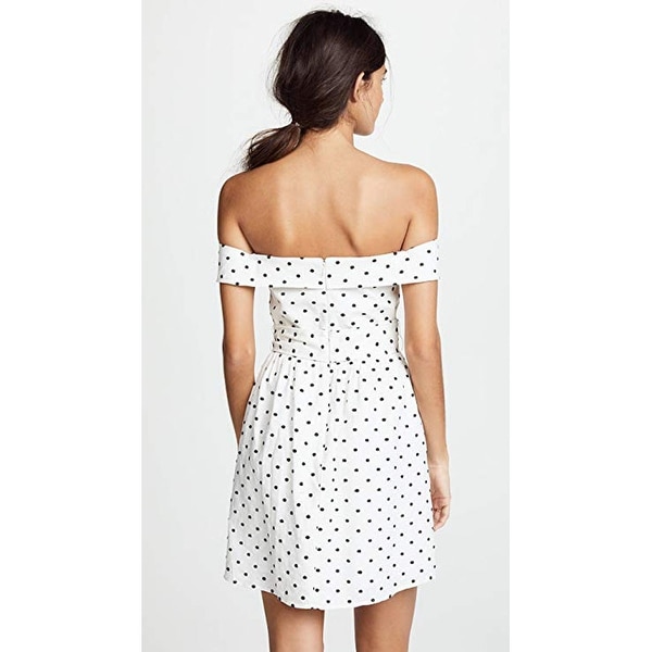 polka dot cut out dress