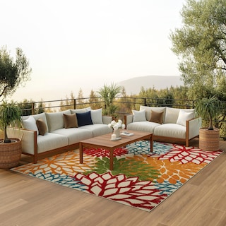 Nourison Aloha Floral Modern, Indoor/Outdoor Area Rug