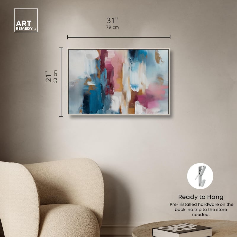 Rosy and Ocean Hues II Canvas by Art Remedy