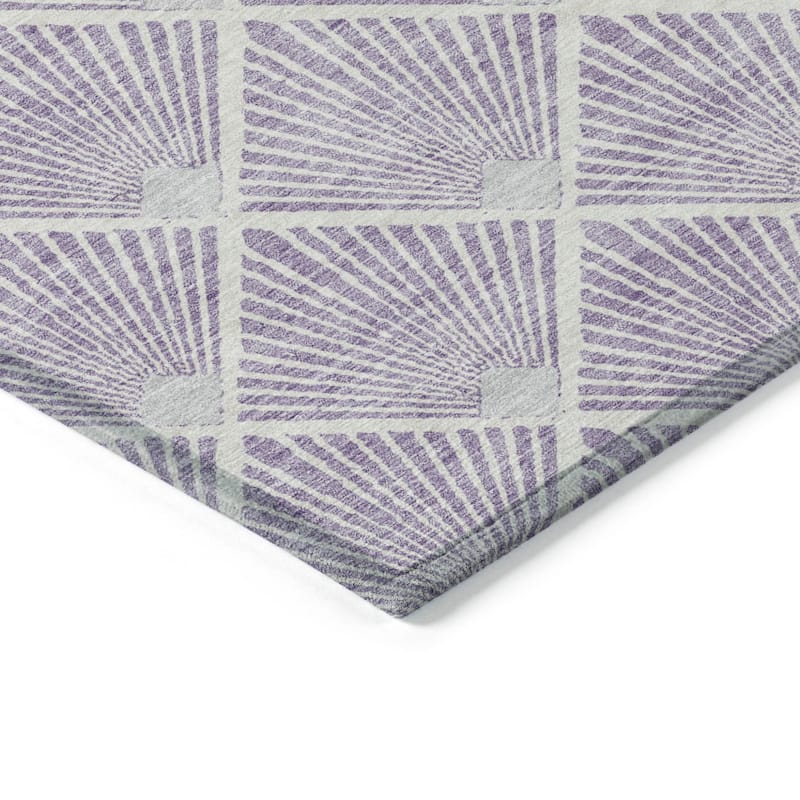 HomeRoots Geometric Transitional Rectangle Outdoor Rug