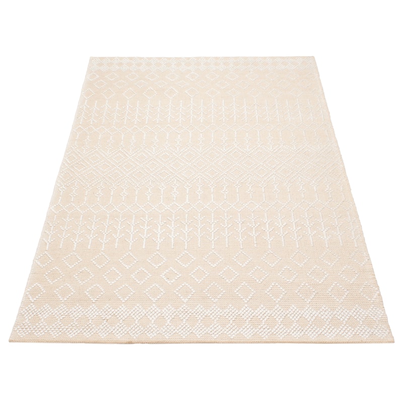 ECARPETGALLERY Braid weave Sienna Cream Wool Rug - 5'0 x 8'0