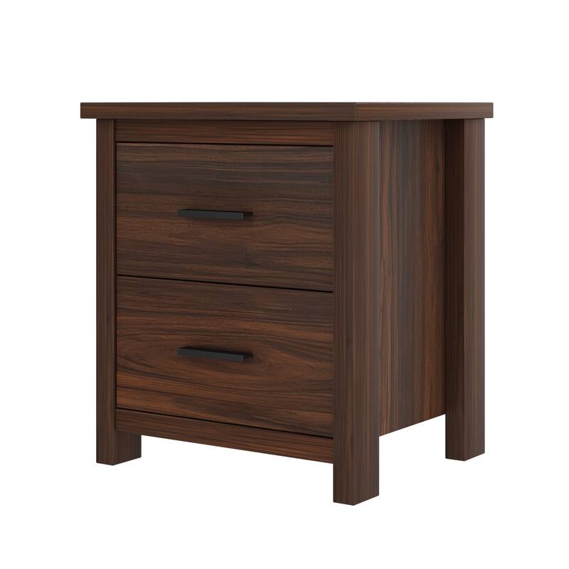 4-Pieces Bedroom Sets Queen Size Platform Bed Low-Profile Bed Frame with 2 Nightstand and 1 Dresser, USB Port, Storage Headboard