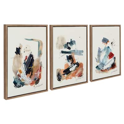 Kate and Laurel Sylvie Fireplace Framed Canvas Art Set by Xizhou Xie