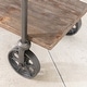 preview thumbnail 4 of 21, FirsTime & Co. Factory Row Industrial Farmhouse Wheeled Bar Cart