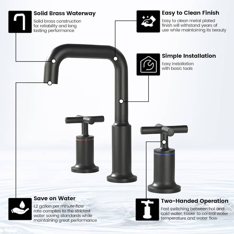 Widespread Bathroom Sink Faucet Double Handle Bathroom Sink Faucet
