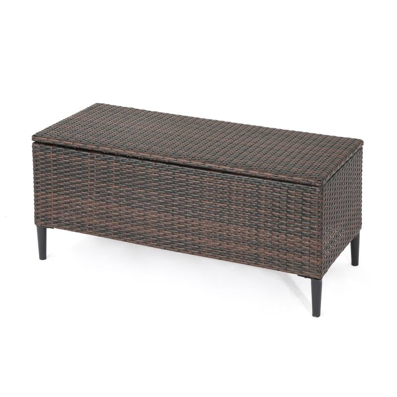 Rattan Storage Bench Leisure Bench, Patio Bench Outdoor Bench
