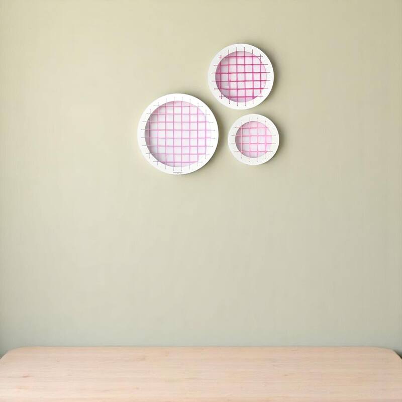 Talok Memory Board Wall Decor 3 Pieces - Pink