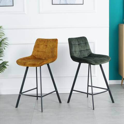 Modern Design Comfortable High Counter Leisure Bar Chair, Set of 2