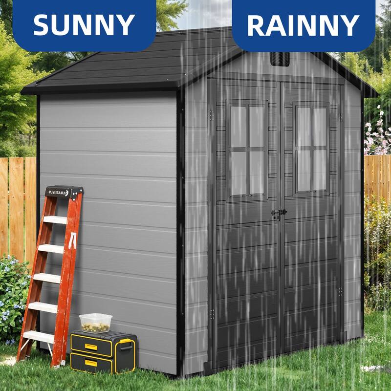 6x4.4 FT Outdoor Resin Storage Shed