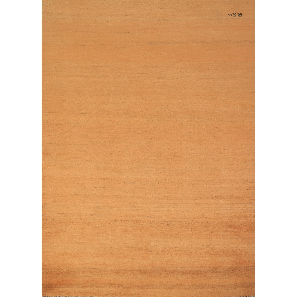 Modern Gabbeh Oriental Area Rug Hand-Knotted Tribal Wool Carpet - 4'11" x 6'5"