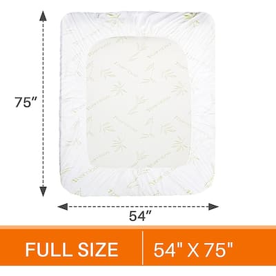 Cheer Collection Waterproof Bamboo Mattress Protector - White