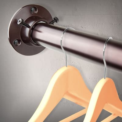 InStyleDesign 1" Premium Adjustable Closet Rod and Socket Set